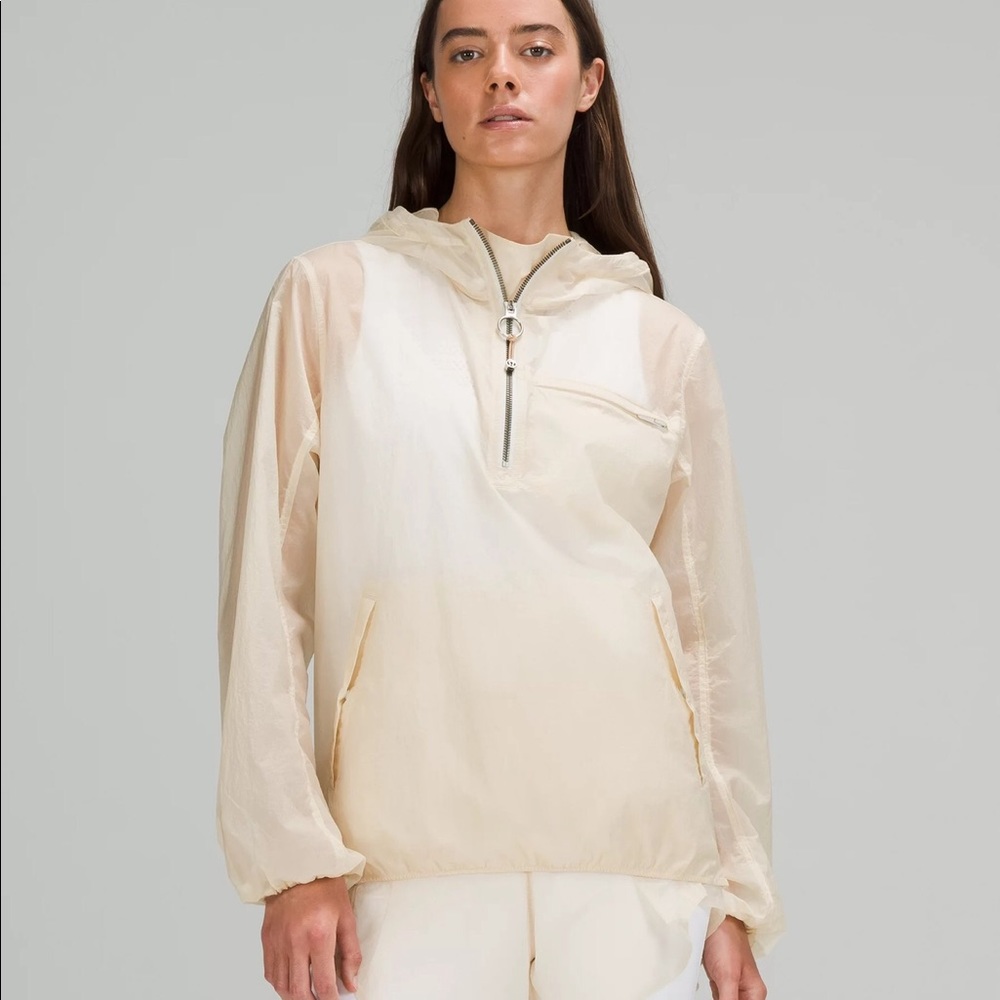 lululemon athletica Cream Hooded Jacket